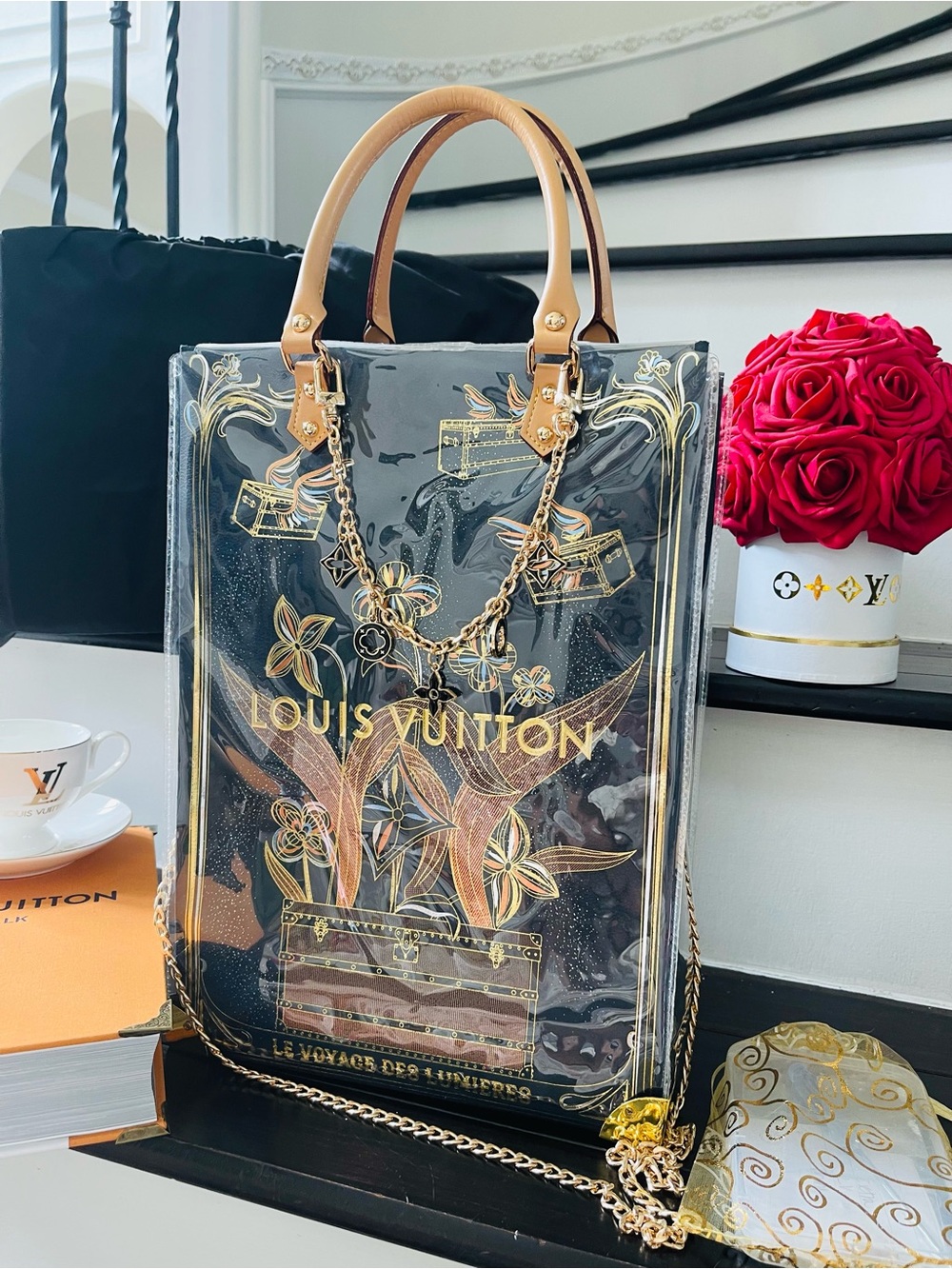 Louis Vuitton Holiday Edition Le Voyage Des Lumiere Shopping Trunk Tote Bag